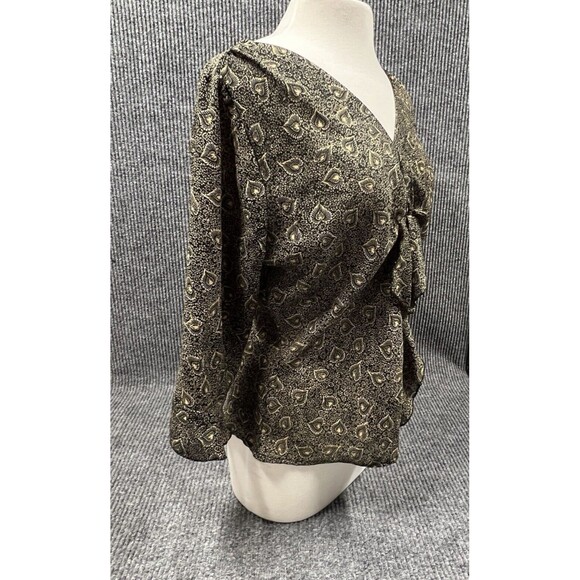 Momentum Womens Blouse Size 14 Floral Ruffles Dressy‎ Preppy Polyester Top - Picture 5 of 14